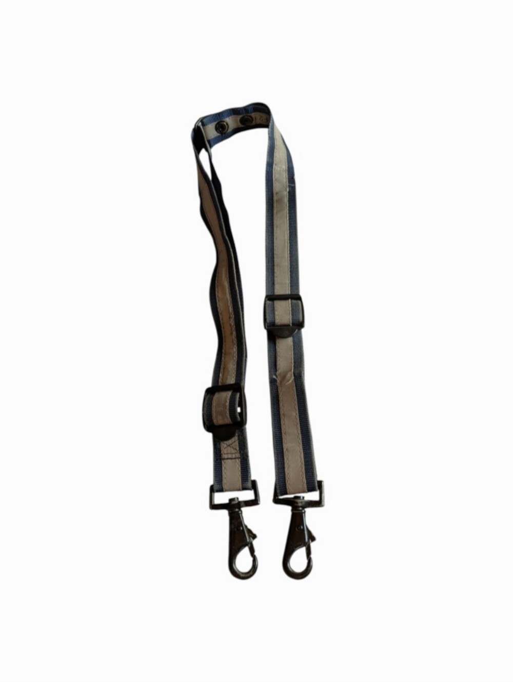 Source Unknown Blue and Tan Men's Adjustable Messenger Strap